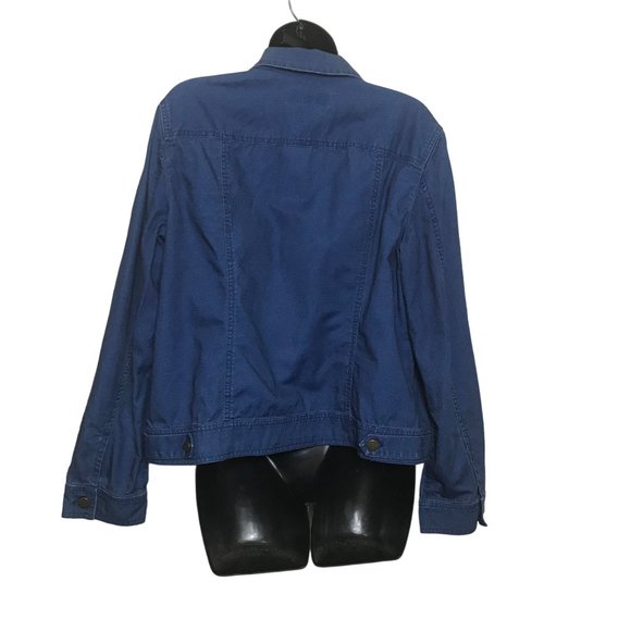 Jones New York Sport Lightweight Jean Jacket Size Large Button Long Sleeve Denim - Picture 5 of 6